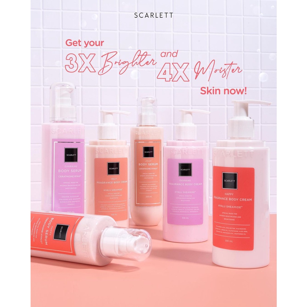 Scarlett Whitening Body Lotion / shower scrub / body scrub