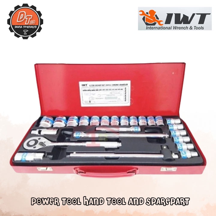 IWT JAPAN Kunci Sok Set 25 Pcs 1/2 Inch - Socket Set Soket