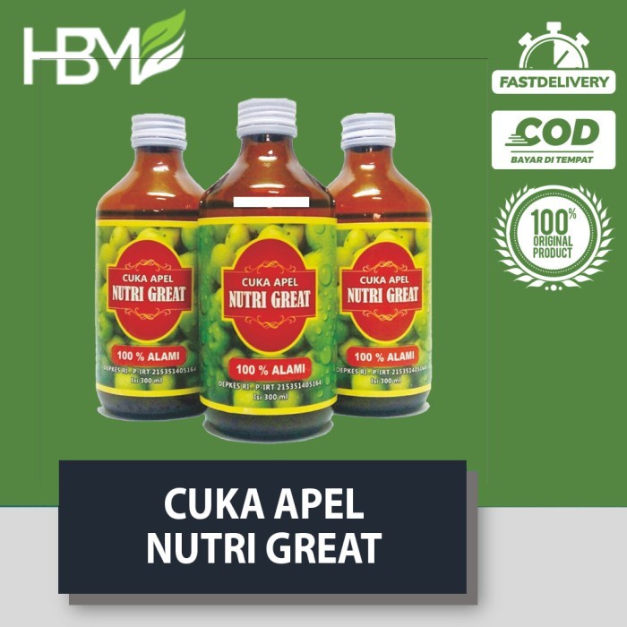 

CUKA APEL NUTRI GREAT 300 ML 100% ALAMI