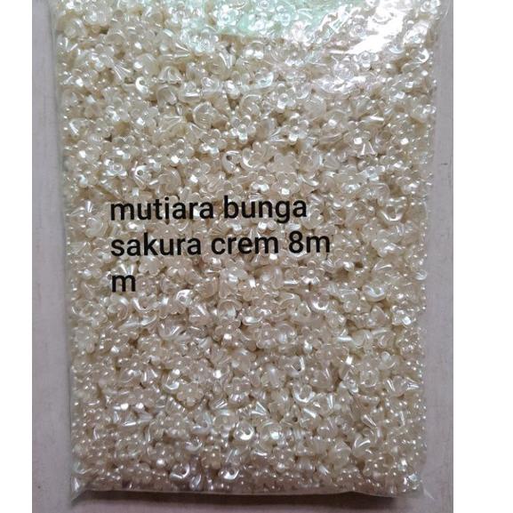 ♕ Mote Bunga Sakura Mutiara 1pon-Mote Sakura 8mm ►