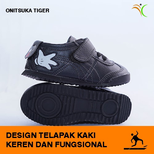 Sepatu Sekolah Sd Tk Anak Laki Laki Perempuan Umur 1 - 7 Tahun Hitam Polos