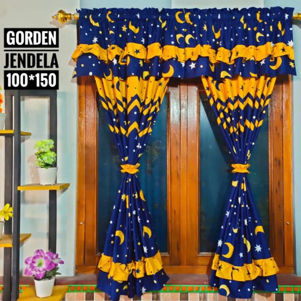 [✅COD] Gorden Hordeng Jendela Minimalis Serut 100x150 Poni Rumbai Dekorasi Kamar Ruang Tamu Perlengkapan Rumah