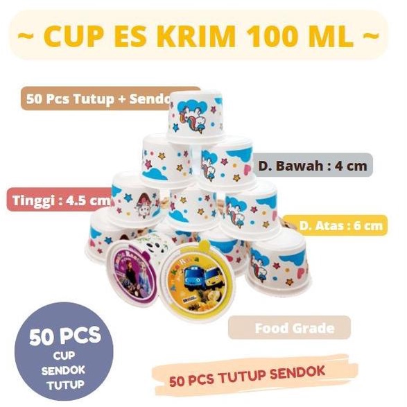 

Produk Unggulan] CUP ES KRIM UNTUK JUALAN / cup escream tambah tutup / CUP ES CREM