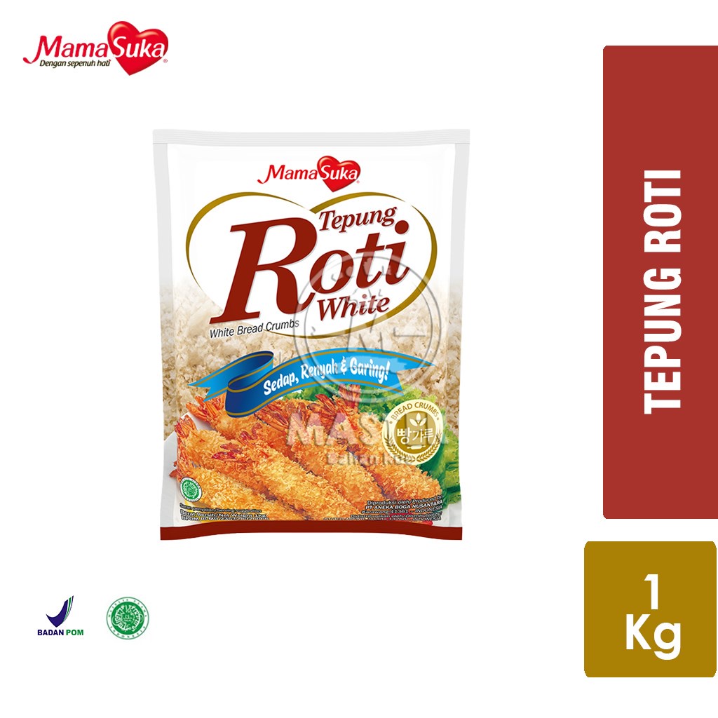 Mamasuka Tepung Roti White / Breadcrumbs / Tepung Panir [1 Kg]