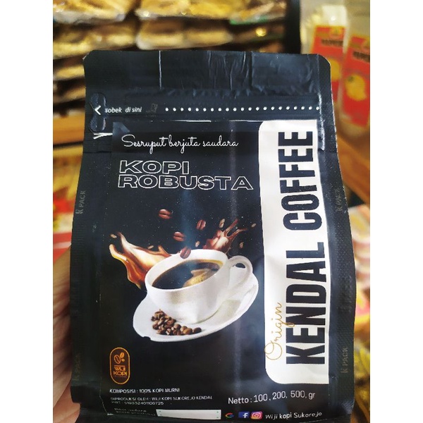 

KOPI BUBUK.100% ROBUSTA Giling Halus proses natural berat 100 gram