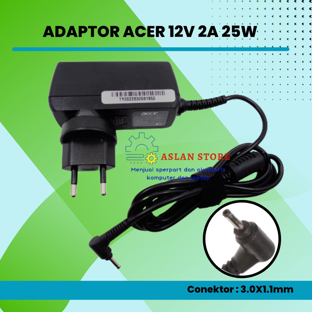 Adaptor Charger Laptop  12V 2A 3.0x1.1mm Acer One 14 L1410 Series Acer Aspire Switch 10 SW5