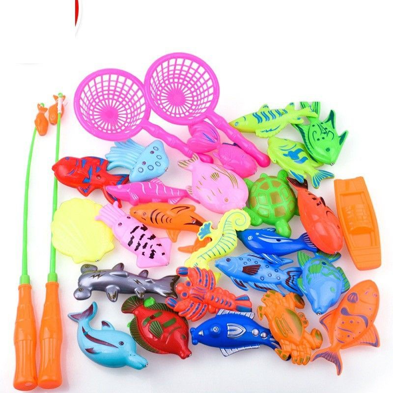 MAINANKEI MAINAN ANAK PANCINGAN MAGNET B1150 MANCING YUK FISHING GAME IKAN ISI 4