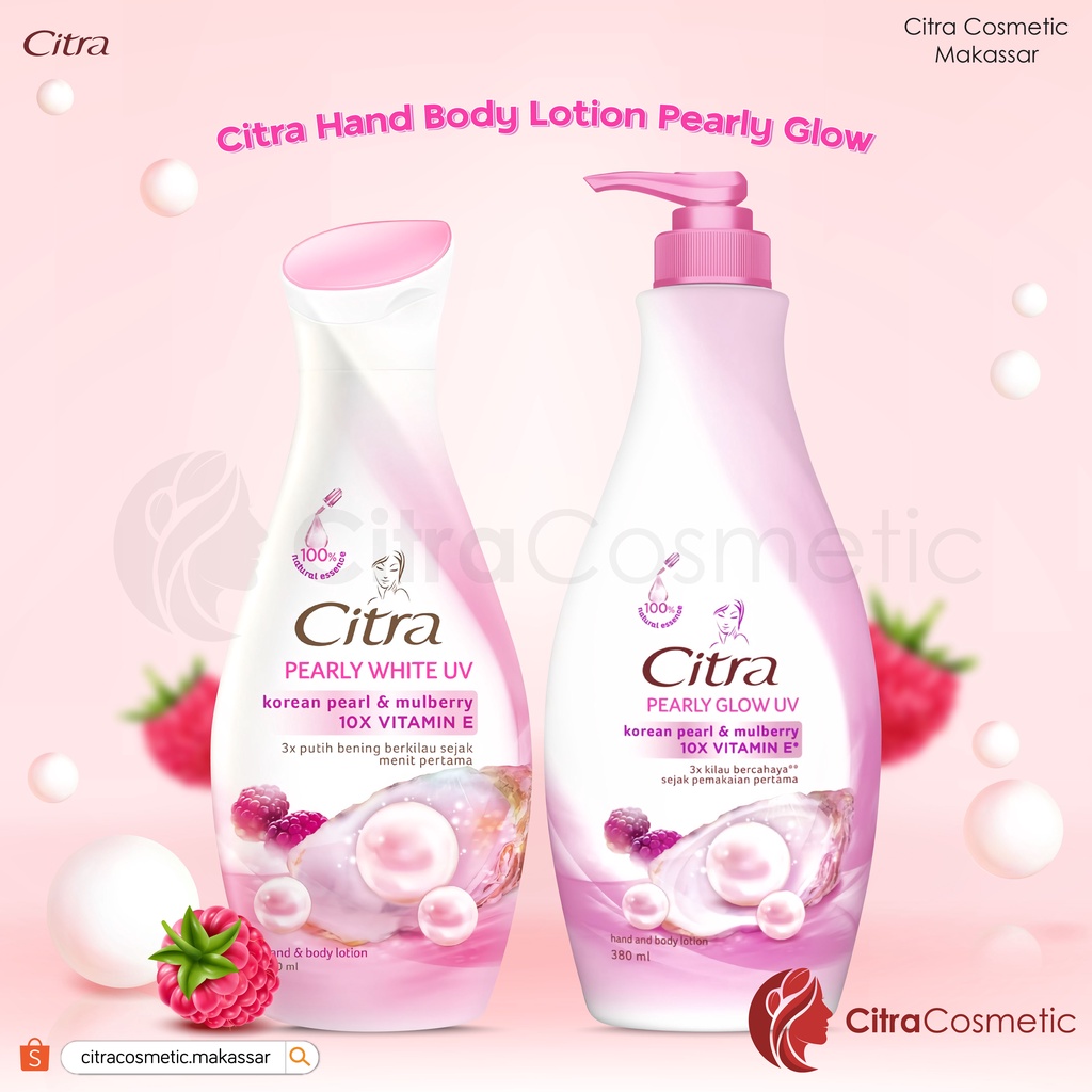 Citra Hand Body Lotion Pearly White Uv Rl 380 Ml | 120 Ml