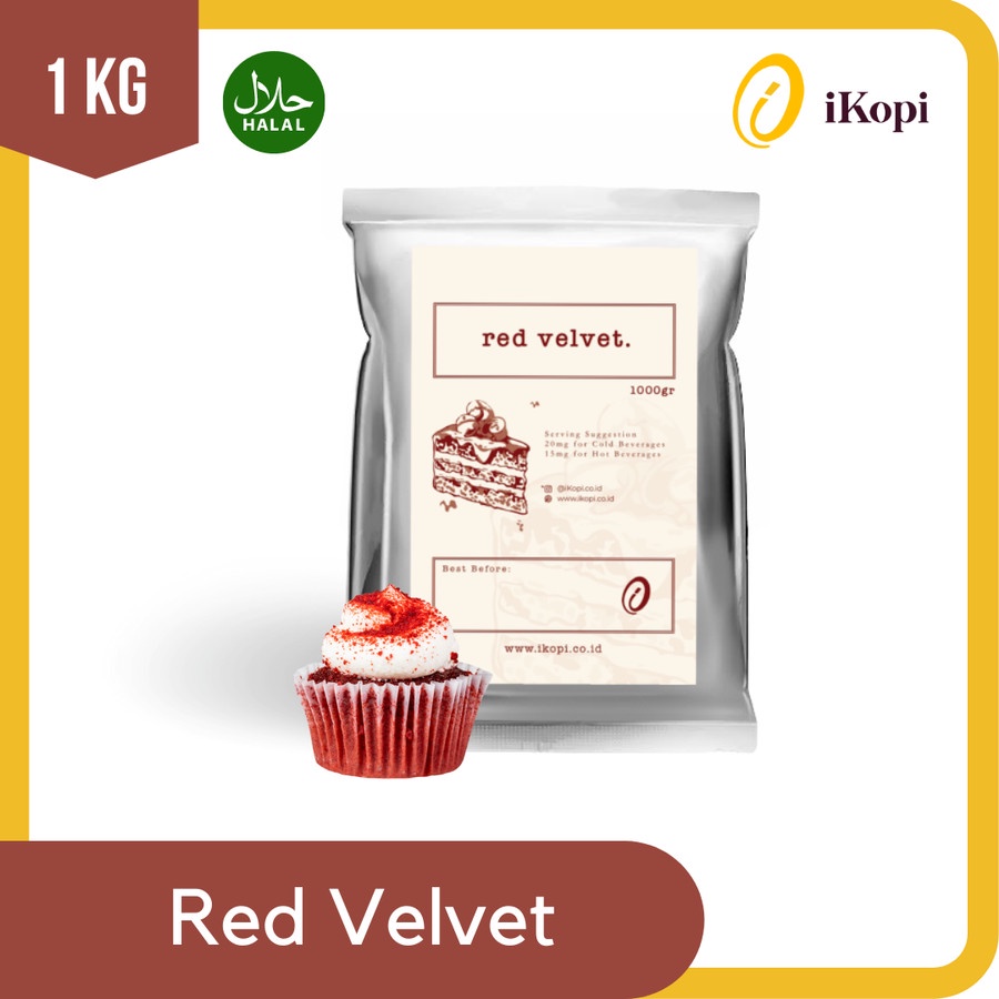 

Ikopi Powder Red Velvet | Bubuk Minuman Rasa Red Velvet 1 kg