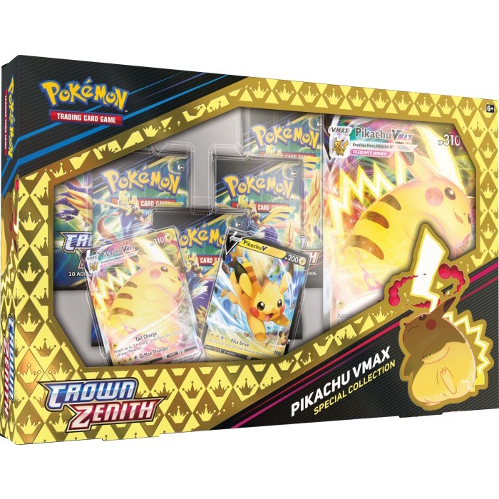 Terlaris Kartu Pokemon Tcg Crown Zenith (Ss 12.5) Pikachu Vmax Collections Box
