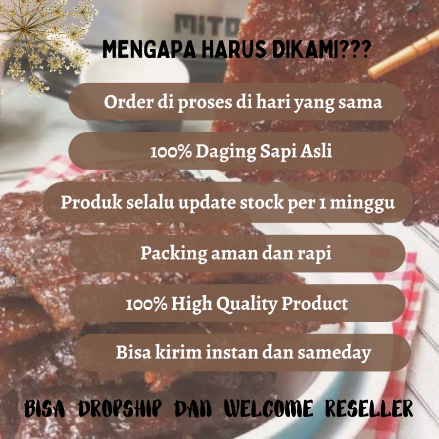 

Dendeng sapi Spesial Has Dalam Dendeng Sapi Boyolali Cap Elang Dendeng Has Dalam 250 gr