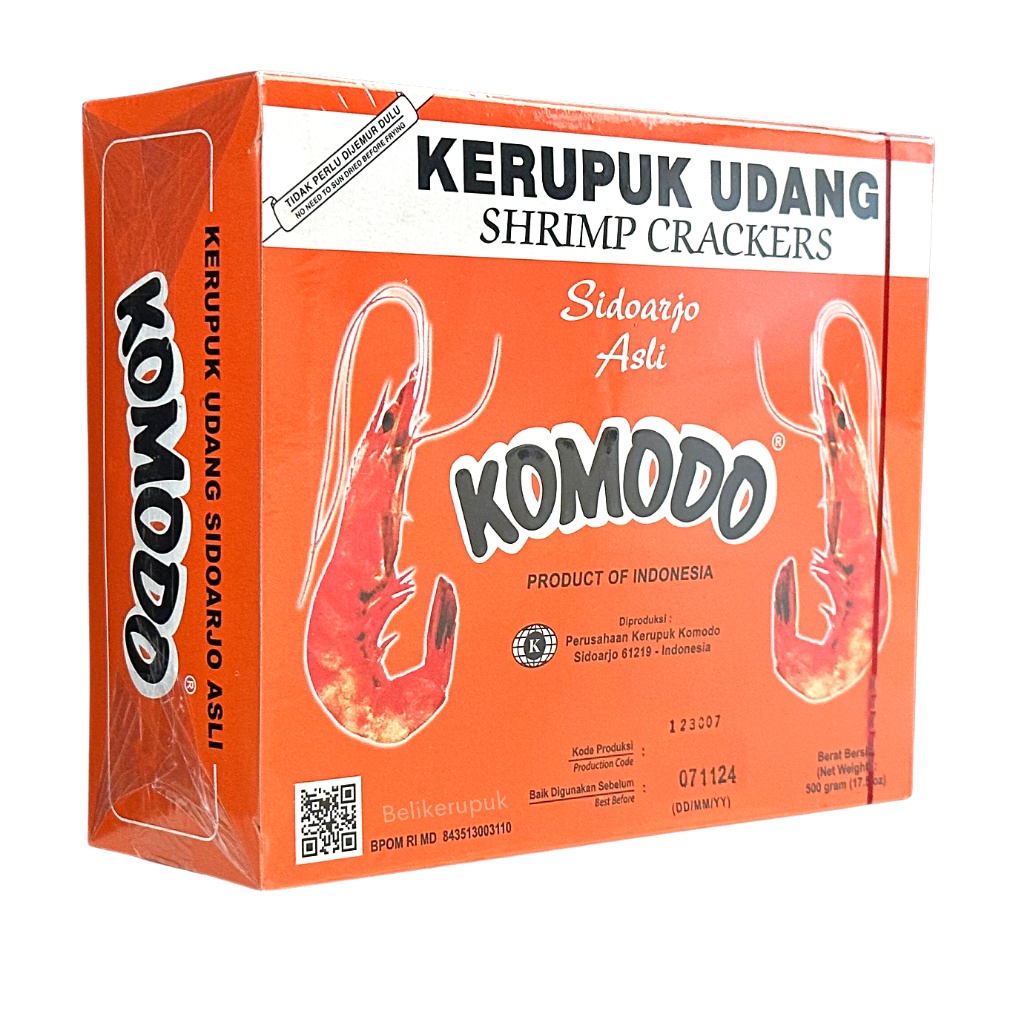

2Xbtygneal Sakha Snack ) Komodo Orange Kotak Kerupuk Udang Mentah 500G Krupuk Udang