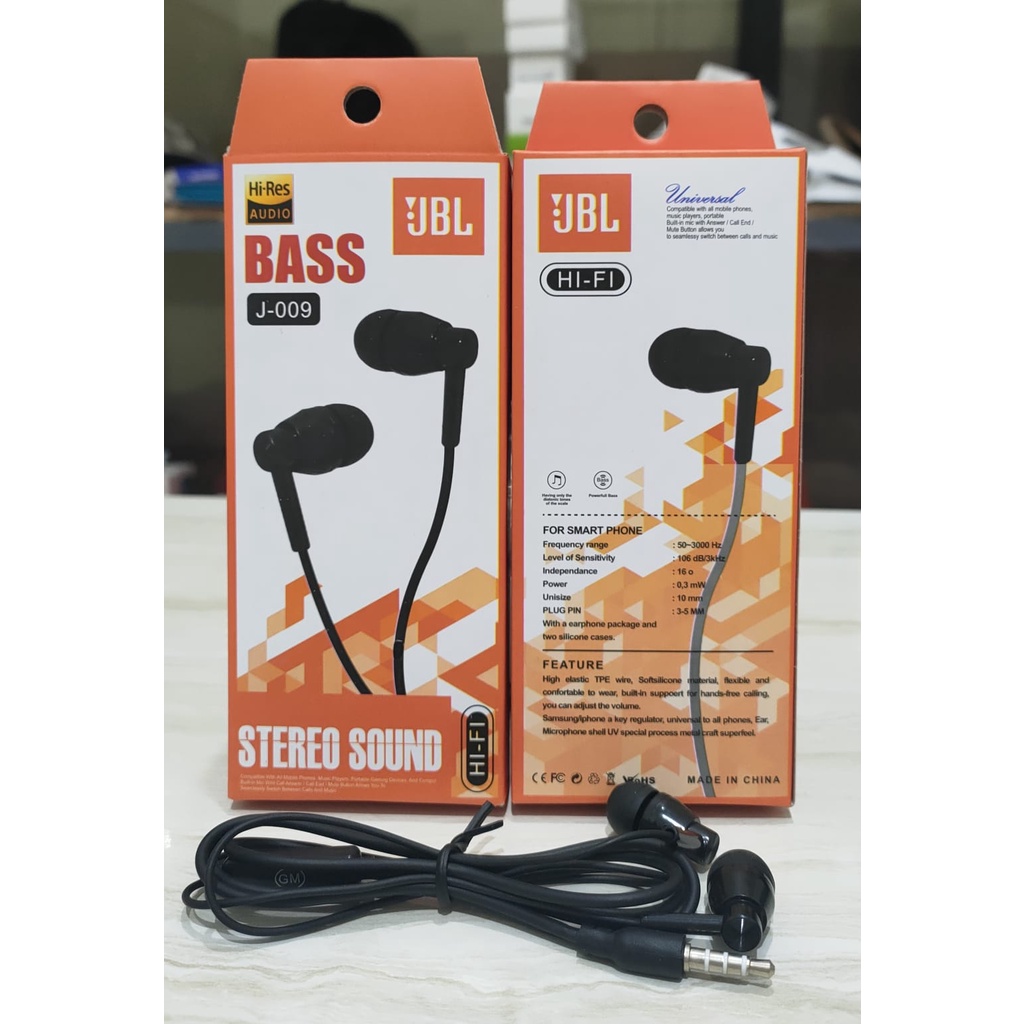 HF / Headset JBL J-009 Stereo Sound Extra Bass