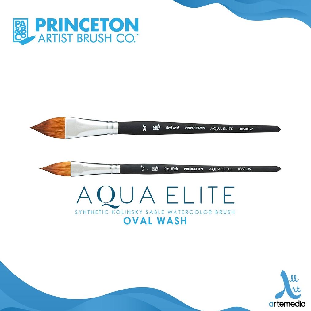 

Kuas Lukis Princeton Aqua Elite 4850OW Oval Wash Synthetic Watercolor Brush Short Handle