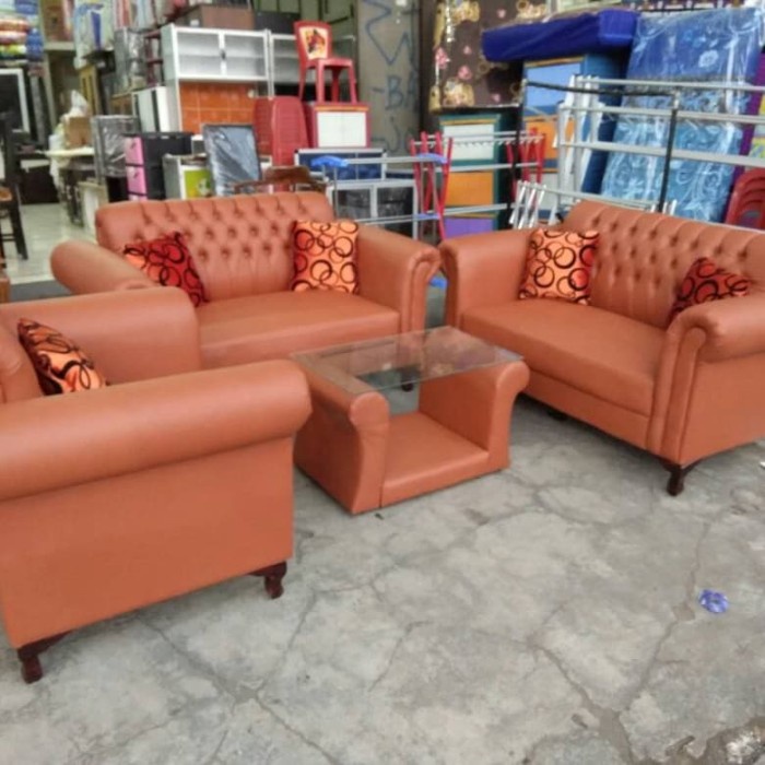 Sofa Chesterfield Seribu Kancing / Jaguar / Ruang Tamu Ready Stok