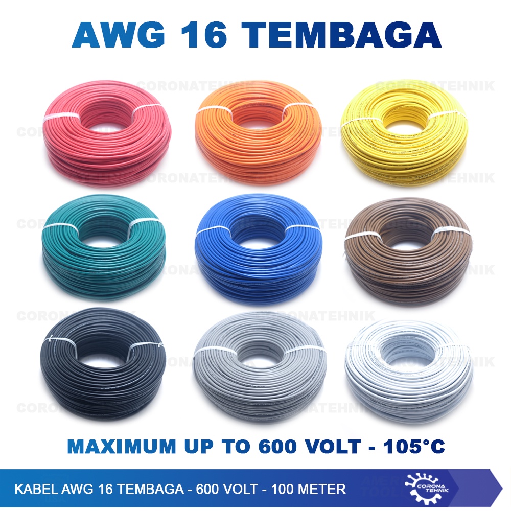 Kabel AWG 16 Tembaga - 600 Volt - 100 Meter