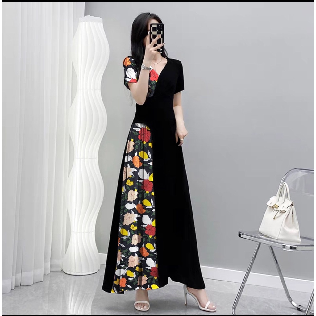 FWG - LONGDRESS MALIDA / BAJU WANITA KEKINIAN / GAUN PESTA / DRESS KOREA STYLE / DRESS WANITA / BAJU