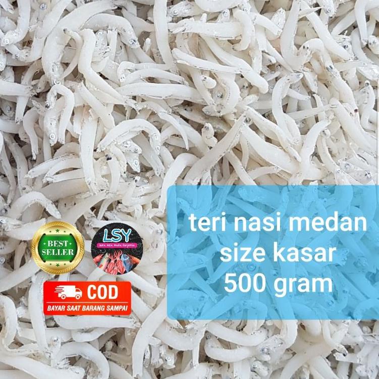 

➵ ikan asin Teri nasi medan super/ tn putih / size jumbo 500gr ☄