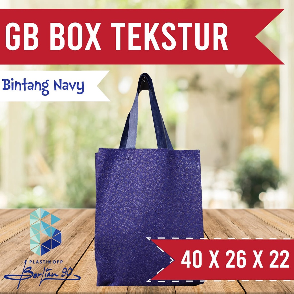 

Goodie Bag Tekstur Handle Box 40x26x22 Tas Spundbond alas kotak Tas Belanja Motif