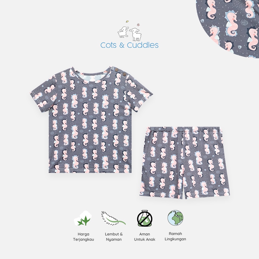 Cots &amp; Cuddles - Sheila Playsuit Organic Cotton USA Set