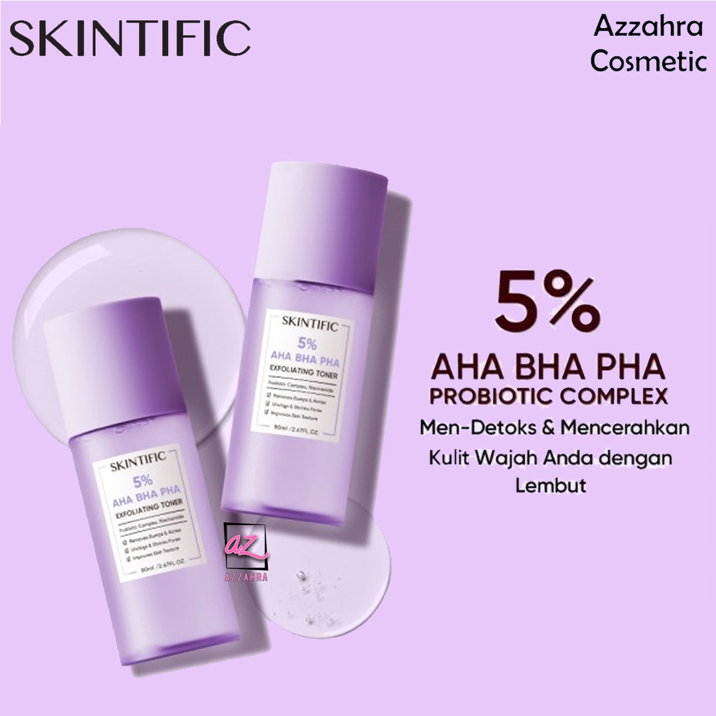 SKINTIFIC 5% Aha Bha Pha Exfoliating Toner 【BPOM】