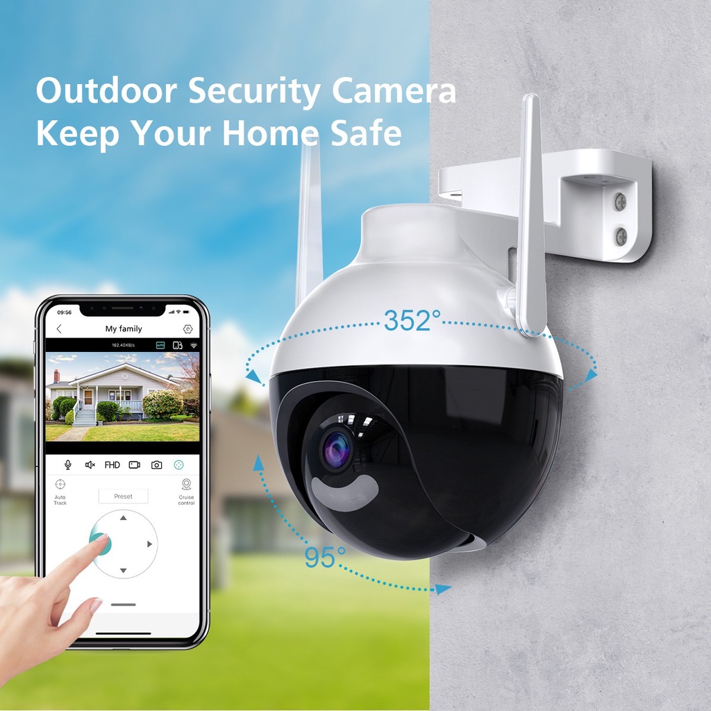 [ APP V380] IPcam Kamera CCTV APPV380 8MP Outdoor Waterproof AlarmDeteksi IP Camera kamera indoor.