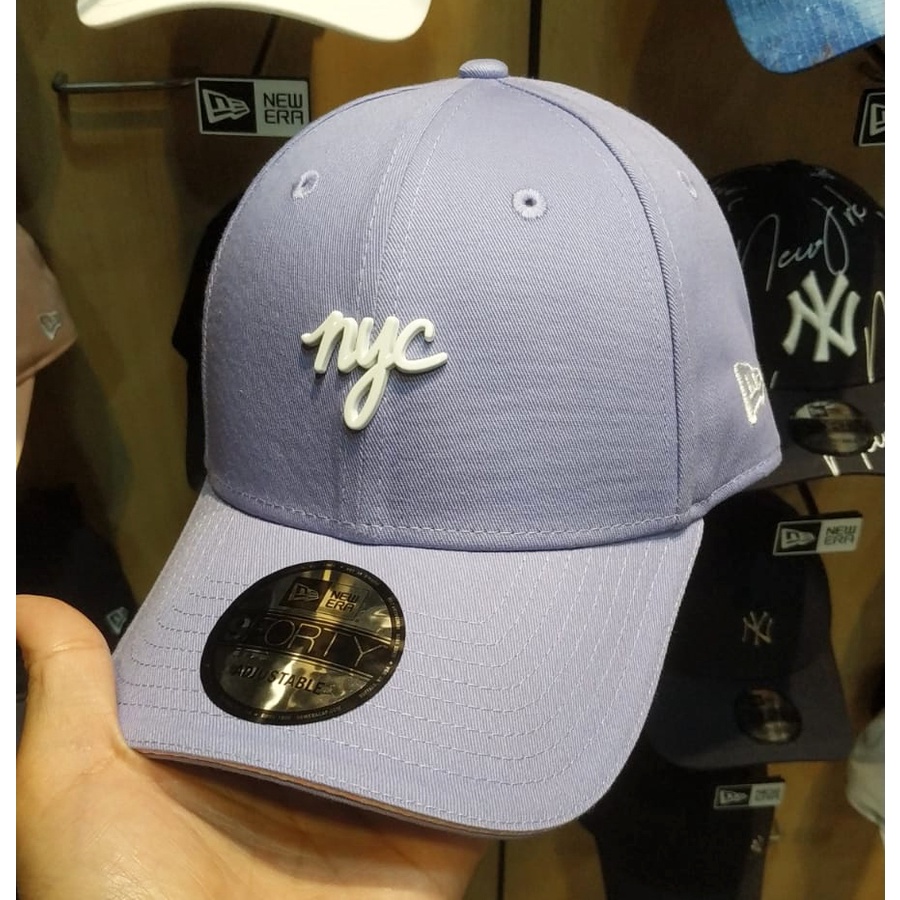 Topi New Era 9Forty Sandwich NYC Lavender/White Cap 100% Original Resmi