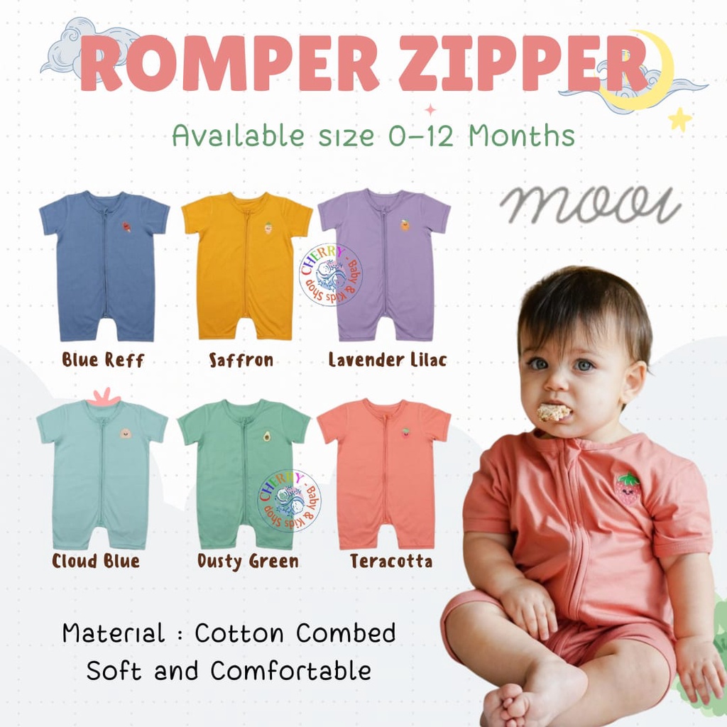 Mooi Sleepsuit Romper 0-12M Short Sleepsuit Baju Tidur Bayi CBKS