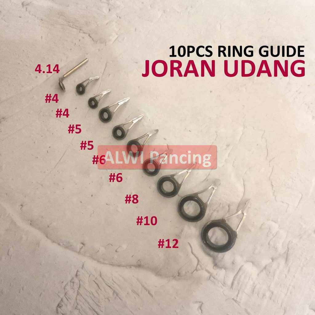 1 SET / 10PCS Ring Guide JORAN UDANG / Joran UL ~ Kolongan Joran Udang ALWIX SET