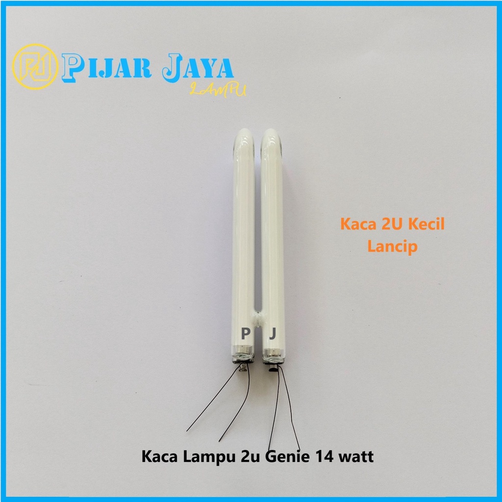 Kaca Lampu 2U 14 watt Lancip Genie Triband 14w  + Bubble Wrap