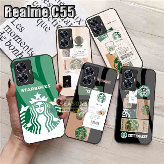 Softcase Realme C55 Terbaru - Softcase Kaca Realme C55 - Softcase Glass Glitter Realme C55 - Softcas
