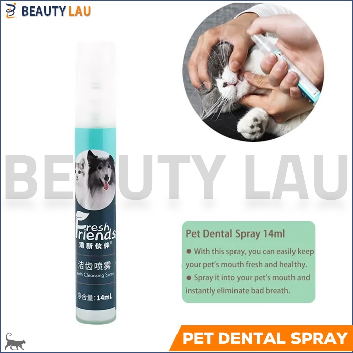 PET DENTAL SPRAY PENGHILANG BAU MULUT KUCING ANJING PENYEGAR NAFAS PEMBERSIH GIGI KUCING ANJING