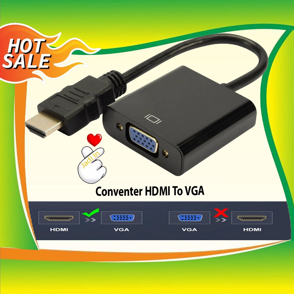 CONVERTER HDMI TO VGA / CONVENTER HDMI TO VGA / KABEL HDMI TO VGA / HDMI TO VGA NON AUDIO