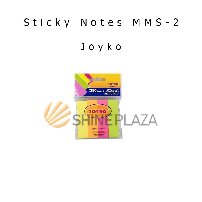 

Memo Tempel Sticky Notes Joyko MMS-2 - Kertas Stick Note Pad Warna Joyko