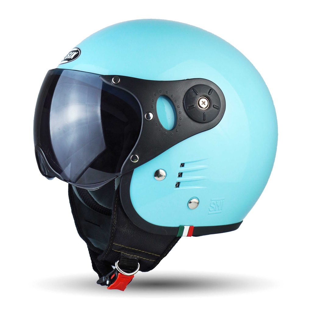 Helm Bogo Retro Pilot Ori Pria Wanita Cepol Hijab Dewasa Warna Terkini SNI