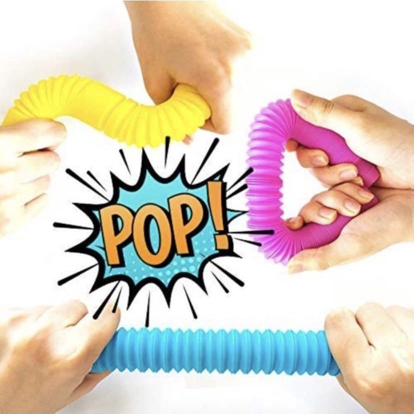 Pop Tubes- Tube Sensory Fidget Toys -Mainan Anak Pop It lampu stick