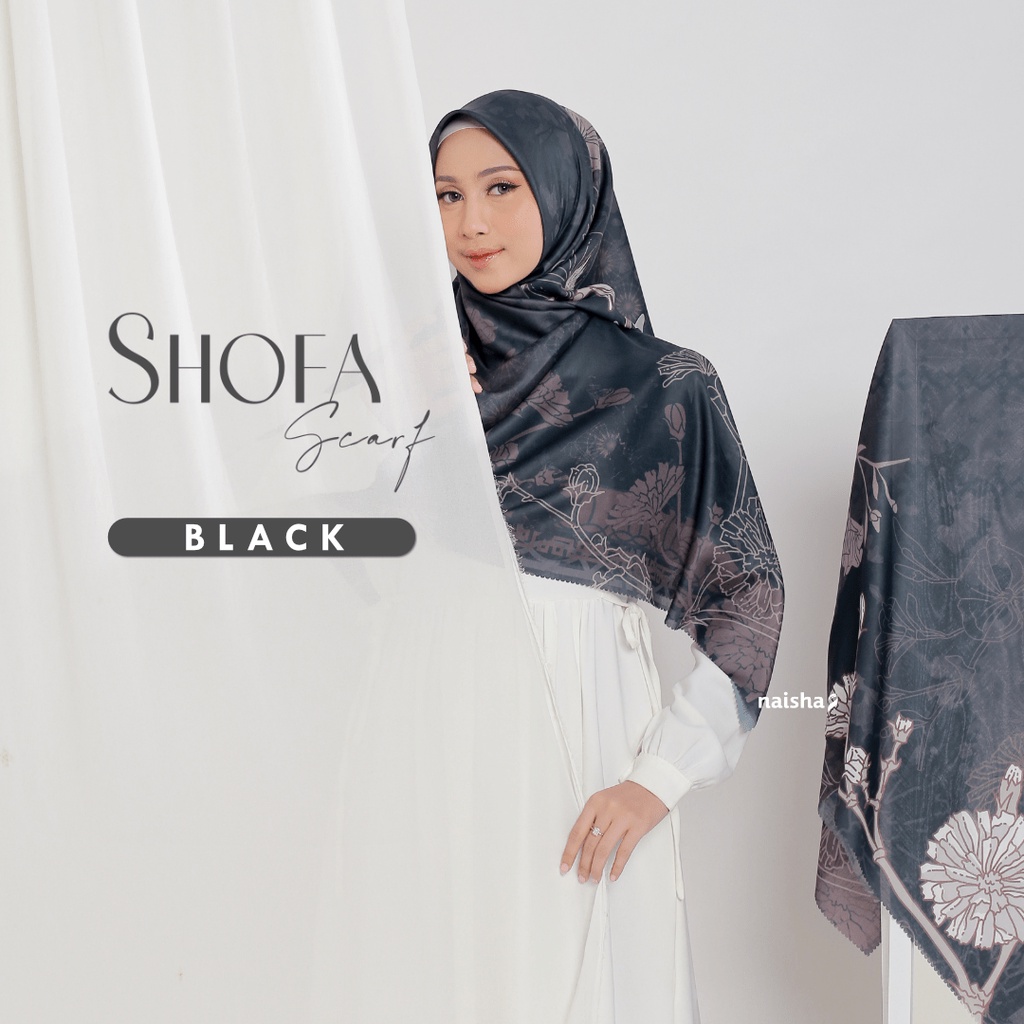 NAISHA HIJRAH OFFICIAL - Shofa Scarf Premium | Scarf Premium Syar'i | Hijab Segiempat Motif