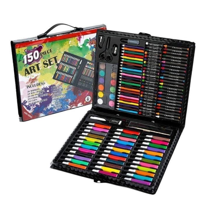 

Terlaris Crayon Set Pensil Warna Color Pencil Cat Air Watercolor Spidol 150 Pcs