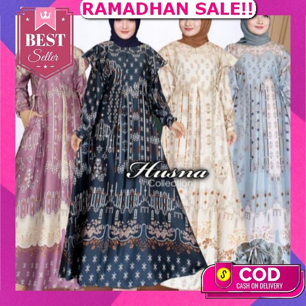 Model Gamis Terbaru 2023 Hitam Polos Simpel Modern Remaja Dress Eticha Wanita Muslim Pesta Elegan Me