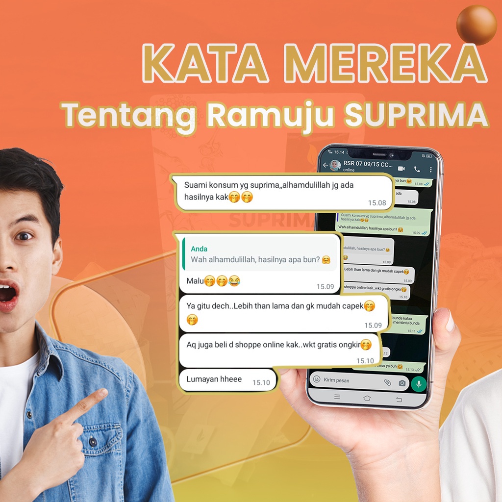Ramuju Subur Pria - SUPRIMA Rempah Seduh Kesuburan Pria ( Paket 15 hari ) | Herbal Kesuburan Pria | Obat Promil Suami