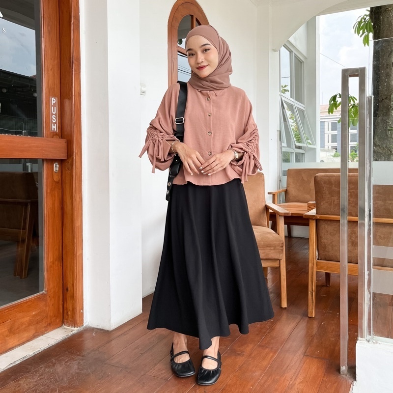 Atasan Wanita Blouse Serut Crinkle Bw01