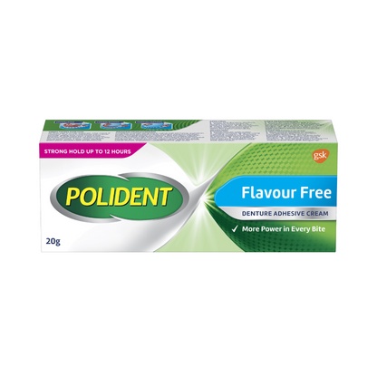 Polident 20GR Fresh Mint/Flavour Free Perekat Gigi Palsu RB7
