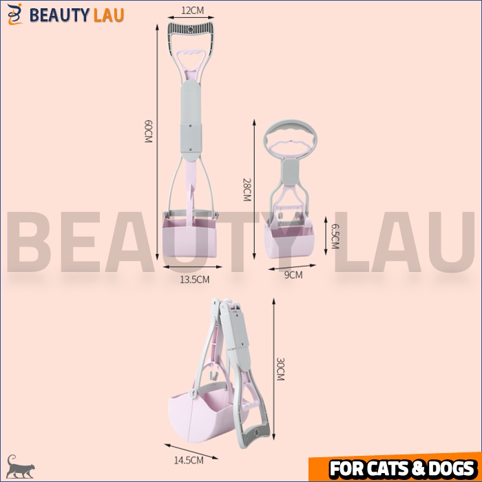 CAT DOG LITTER SCOOP POOP SCOOPER DILIPAT SKOP SEKOP KUCING ANJING GAGANG PANJANG PENJEPIT KOTORAN HEWAN