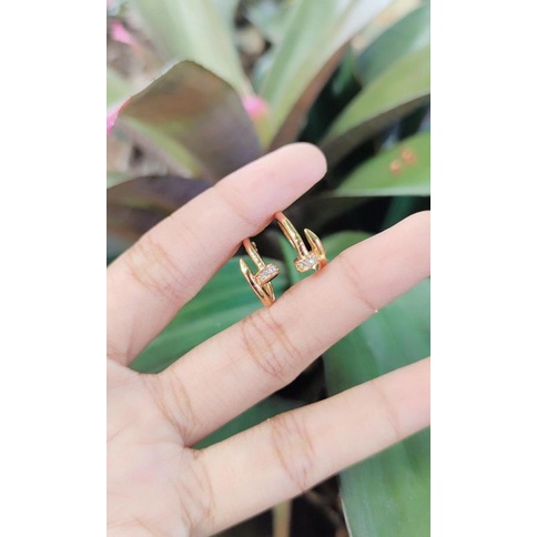 Anting Ring Paku Emas 8k