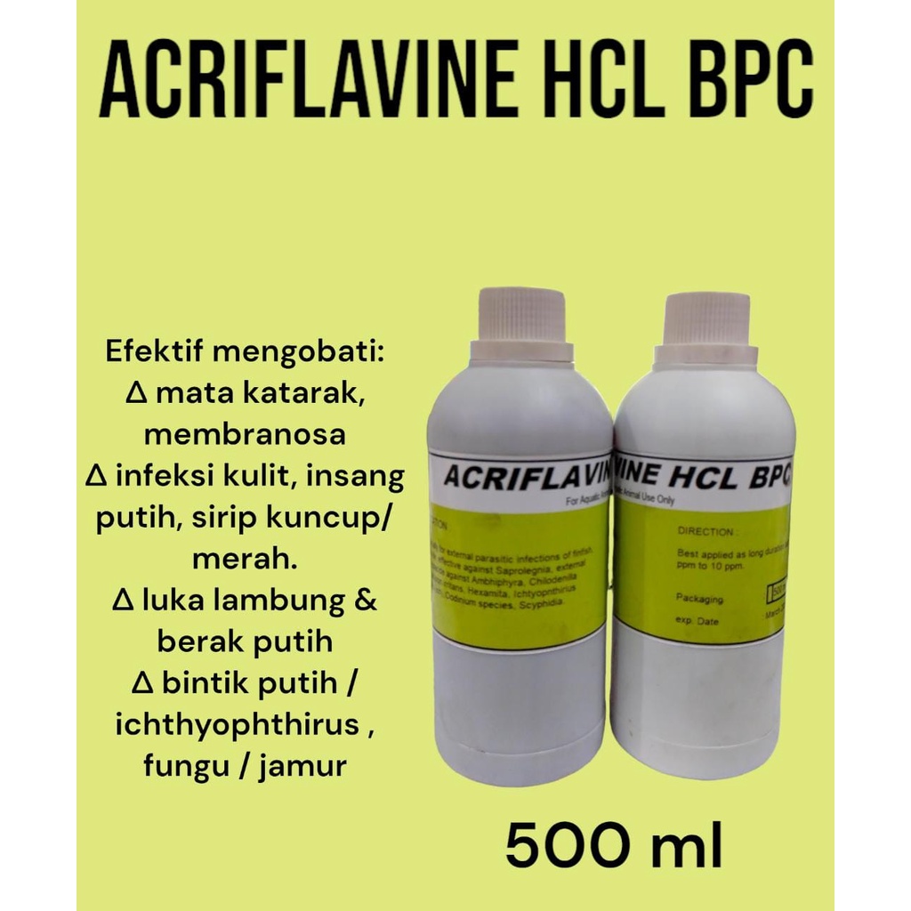 Goodfish ACRIFLAVINE HCL BPC 1 liter / 500 ml Obat kuning ikan hias / obat luka sirip