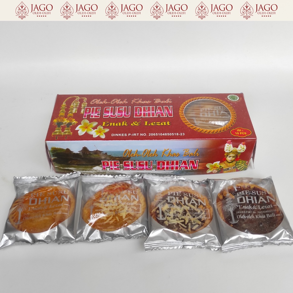 Pie Susu Dhian box 10pcs Original, Coklat-Keju-Strawberry-Blueberry-Cokej