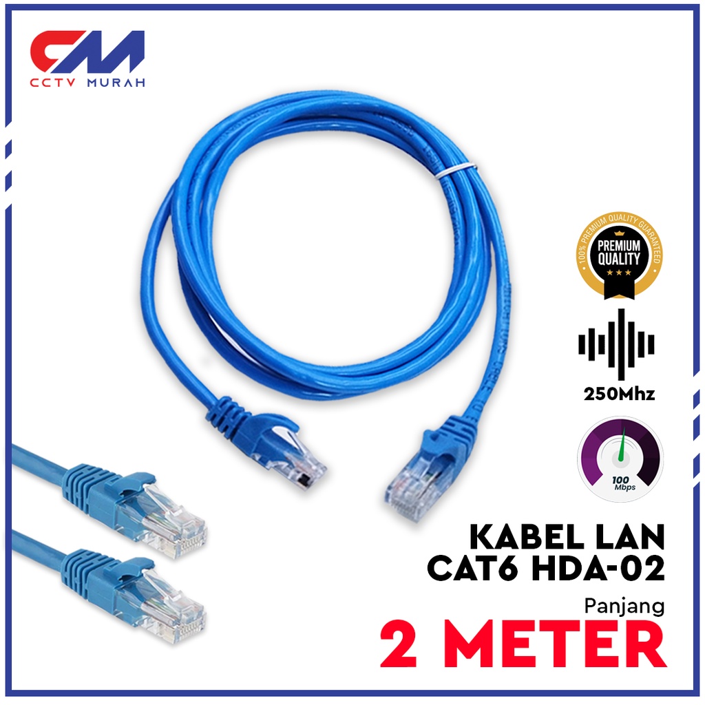Kabel LAN CAT 6E Panjang 2 Meter