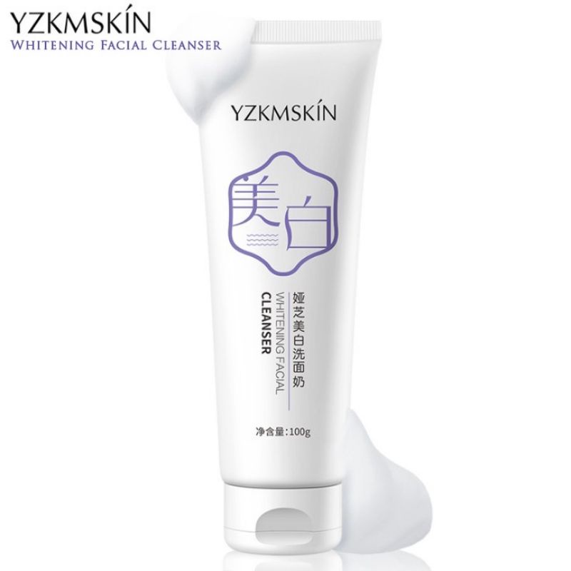 YZKMSKIN WHITENING FACIAL FOAM CLEANSER 100gr SABUN CUCI MUKA KOREA YZKMSKIN PEMBERSIH WAJAH