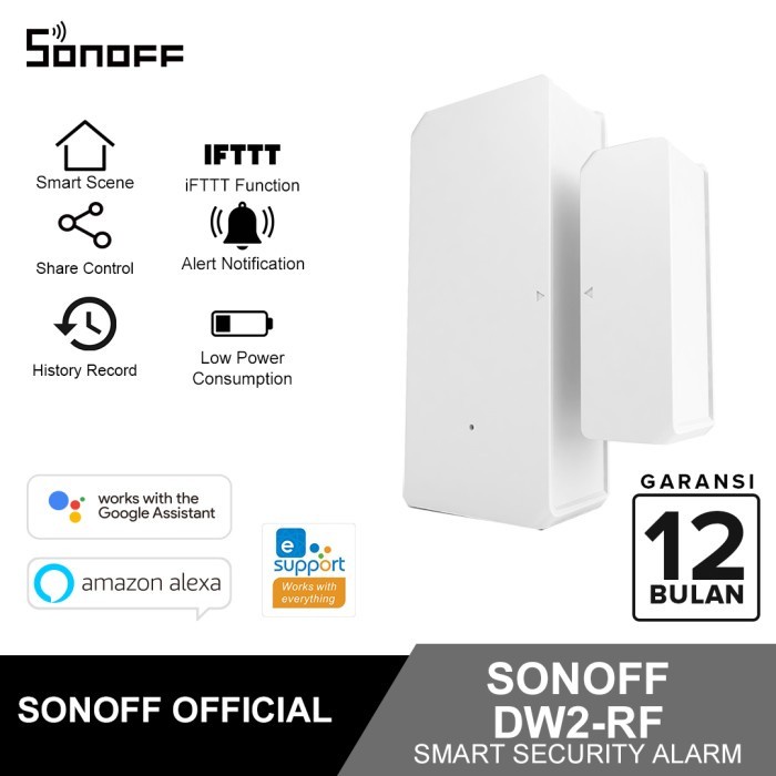 Sonoff DW2 - RF Door Window Wireless 433MHz Sensor Pintu Jendela Alarm Untuk Keamanan Rumah Otomatisasi