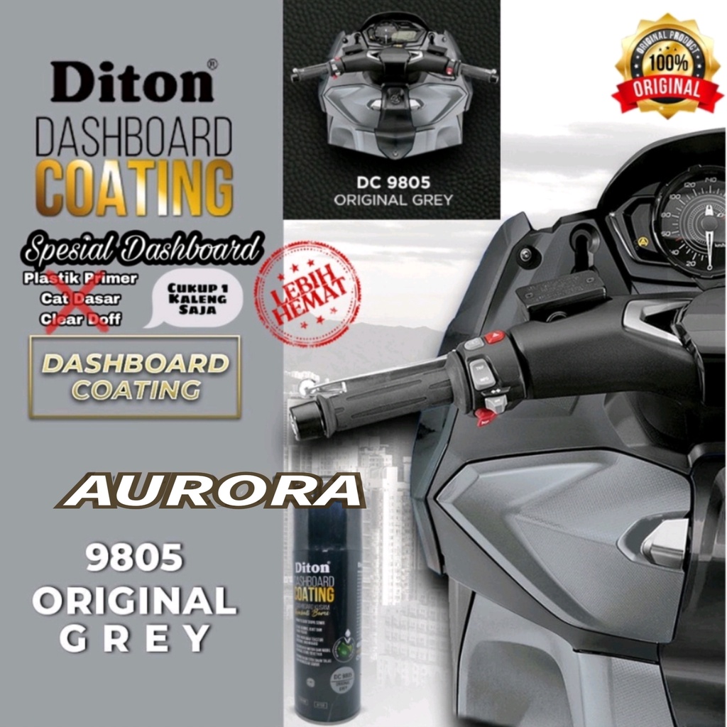 Diton Dashboard Coating Grey 9805 Cat Semprot Body Kasar warna abu 400cc